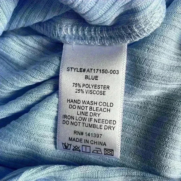 ASTR the Label Twist Cutout Bodysuit in Blue Size Medium NWT - Picture 8 of 8